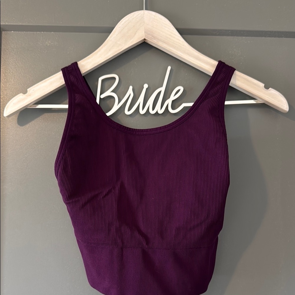 Victoria Secret Purple Ribbed Tank Top